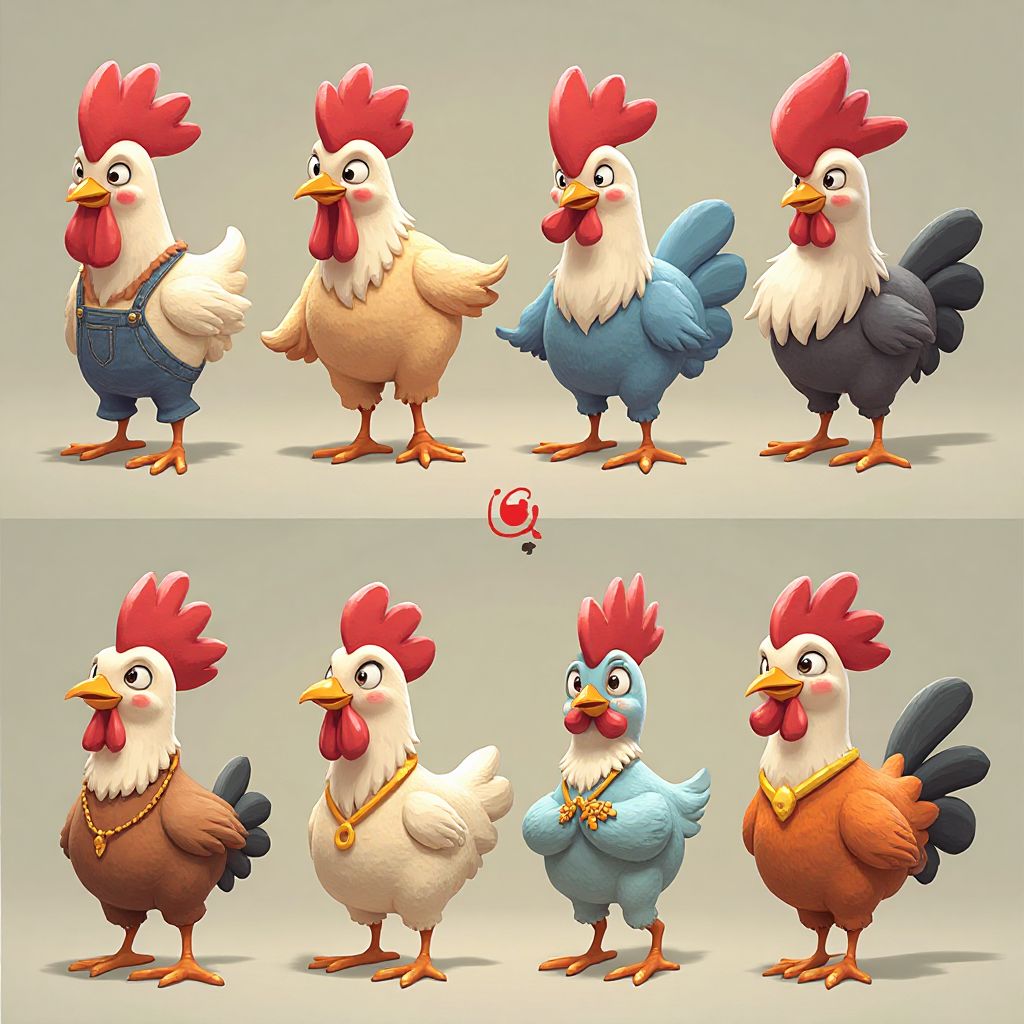 Chicken characters collection